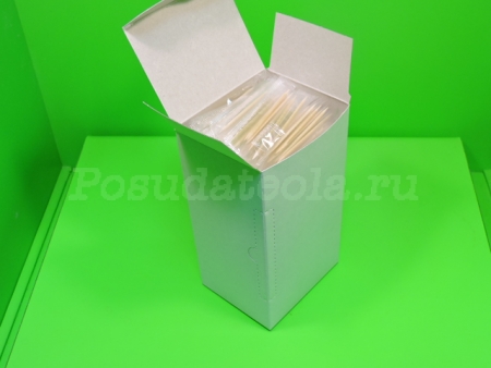 Зубочистки 65 мм деревянные в индивидуальной упаковке в плёнке 1000 шт/уп 40 уп/кор